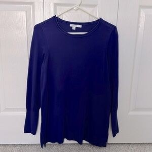 Chico’s Dark Purple Crew Neck Lightweight Sweater.